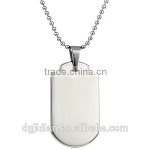 Customized Laser Engraved Stainless Steel Dog Tag Pendant thumbnail-1