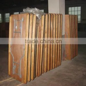 Rectangle Wooden Banquet Folding Table Wholesale thumbnail-4