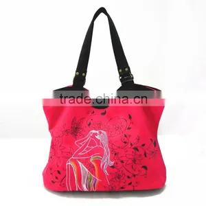 Young Girl Printing Tote Bag for Women thumbnail-3