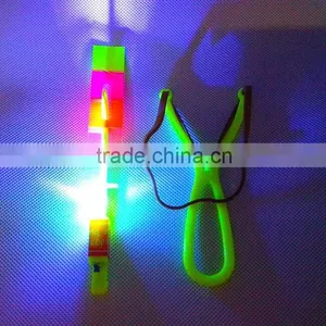 Hot SellingElastic Toy Gift Flash Rotating Flying Arrow Rocket Helicopter/kids Light up Led Rubbe Band Flashing Led Flying Arrow thumbnail-3