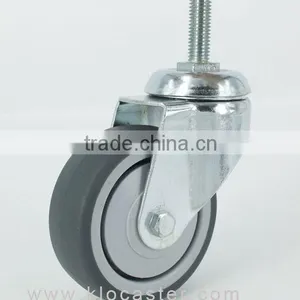 High Quality 3" TPR Caster With Threaded Stem, 75mm TPR Caster thumbnail-1