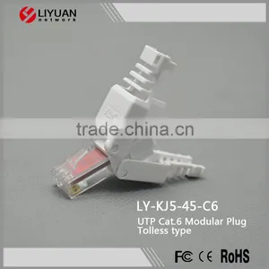 LY-KJ5-45-C6 Cat6 RJ45 Plug Toolless RJ45 Male Cable Connector Flush Mount RJ45 UTP thumbnail-2