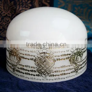 Frosted Quartz Crystal Singing Bowls With Design and Musical Note thumbnail-4