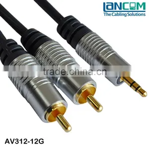 LC High Performance Aux Cable, Gold Plated 3.5mm Stereo Cable Male to Male, Rca Cable thumbnail-1
