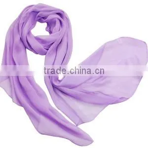 114*250cm Pure Silk Lady Scarf Silk Scarf Solid Dyed Scarf thumbnail-1