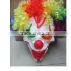 Vinyl Clown Mask With Wig thumbnail-1