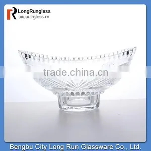Longrun Hot New Products for 2015 632g High White Glass Material Glass Fruit Plate,paty Use Plate Carving Plate Wholesale Price thumbnail-1