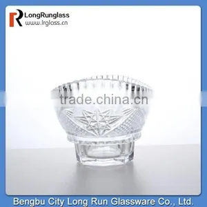 LongRun Eco-friendly 30oz Beautiful Shape Patterned Glass Fruit Plate thumbnail-1
