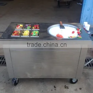 2016 Frozen Yogurt Fruit Instant Ice Cream Rolls Machine With Real Fruits in Thailand thumbnail-3