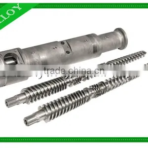 2016 JINSHENGhigh Speed Competitive Price Conical Twin Screw Barrel for Plastic Extruder thumbnail-1