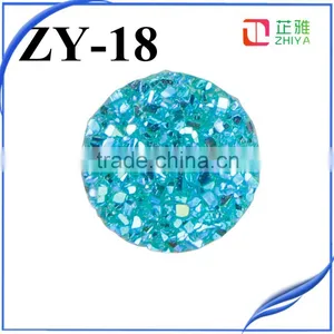 2016 Fashion Agate Geode Slice Pendant Big Round 12mm Silver Agate Druzy Tianium Druzy Cabochon thumbnail-5