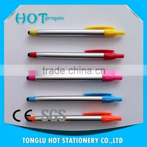 Spray Silver Barrel Click Ballpen With Stylus Touch thumbnail-1