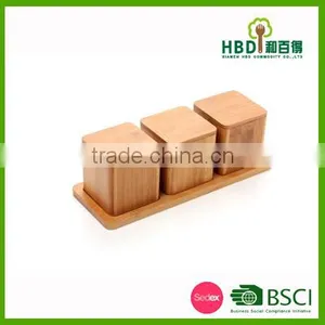 Bamboo Salt Box,bamboo Salt Keeper With Lid,bamboo Canister thumbnail-1