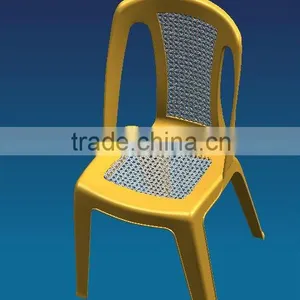 High Quality New Design Hollow Out Plastic Arm Chair Mould thumbnail-1