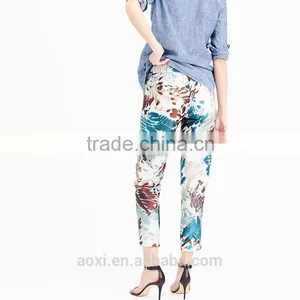 Fashion Design Elastic Waist Straight Pattern Fancy Print Girls Casual Long Pants thumbnail-2