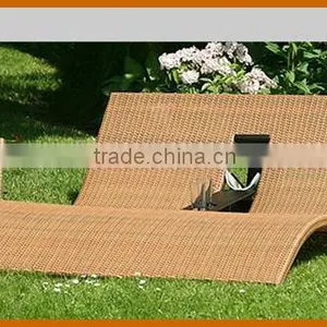 Modern Double Rattan Sun Lounge Wicker Outdoor Lounge Furniture thumbnail-4