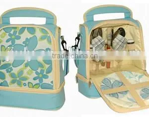Fashion 600D Polyester Tote Insulated Picnic Bag for Two Person thumbnail-1