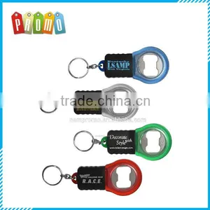 Cheap Plastic LED Flashlight Keychain Bottle Opener thumbnail-1