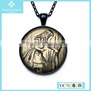 2015 Customised Round Glass Pendent With Cute Girl thumbnail-1