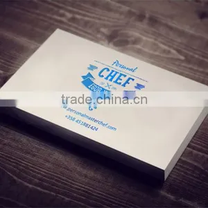 OEM 600gsm Custom Design Blue Foil Debossed Paper Business Card thumbnail-1