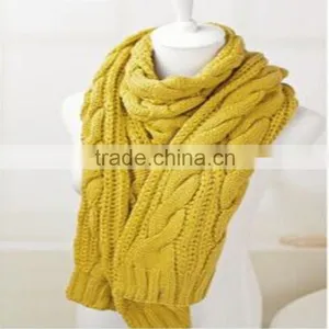 Hot Sale Large Women Knitting Infinity Scarf Winter Thicker Muffler Scarves Brand Solid Color Women's Scarf thumbnail-4