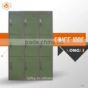 9 Door Vintage Durable Metal Lockers Steel Hospital Cabinet Lockers thumbnail-1