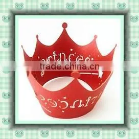 Red Crown Heart Cupcake Wrapper for 2016 Olympic Game Party thumbnail-1