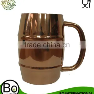 Stainless Steel Copper Beer Tumbler Mug With Handle thumbnail-1