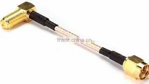RG316 Cable 5CM SMA Male to Female 90 Degree Right Angled FPV Antenna Extension thumbnail-1
