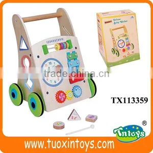 Wooden Walker, Wooden Baby Cart Walker thumbnail-1