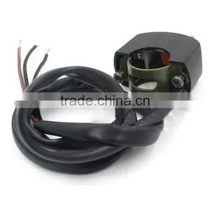 Black & Red 7/8inch Motorcycle Handlebar Accident Hazard Light Switch ON OFF Button thumbnail-3