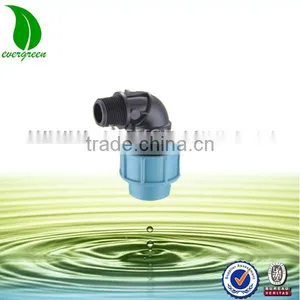 New Desgin Light Cheap PP Compression Fitting Male Thread Elbow 90 thumbnail-1