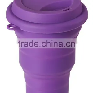 Collapsible Silicone Travel Coffee Tea Cup, Camping Travel Cup BPA Free thumbnail-1
