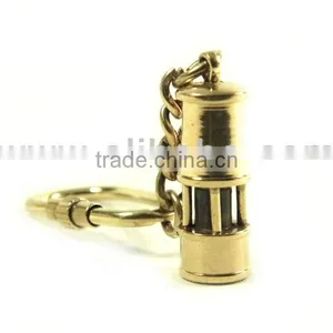 Solid Brass Nautical Lighthouse Keychain thumbnail-1