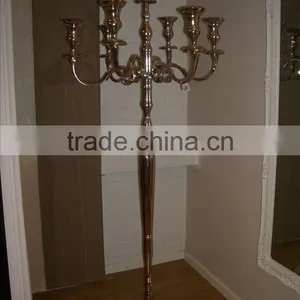 Floor Candelabra/entrance Candelabra/Tall Silver Candelabra 5 Arms, Floor Candelabra For Wedding Decoration thumbnail-3