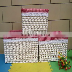 Wholesale Willow Storage Wicker Rectangle Basket thumbnail-1