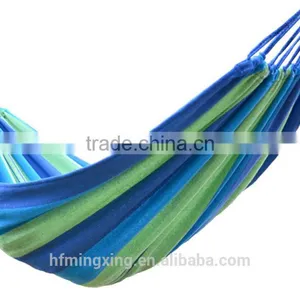 Double 2 Person Hammock Green Fabric 450lb Air Hanging Swinging Outdoor Camping thumbnail-1