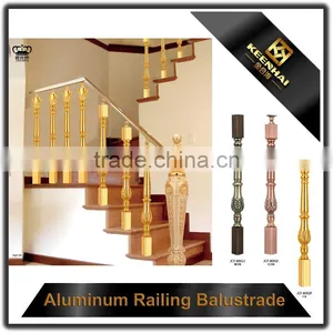 Interior Artistic Floor Mounted Cast Aluminum Handrail thumbnail-6