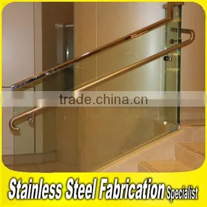 Residential 304 Stainless Steel Handrails Tempered Glass Railing thumbnail-1