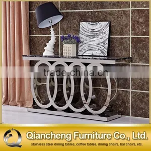 Modern Design Marble Stainless Steel Console Table thumbnail-3