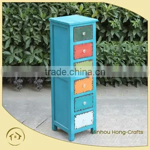 Tall Thin Storage Wood Cabinet thumbnail-1