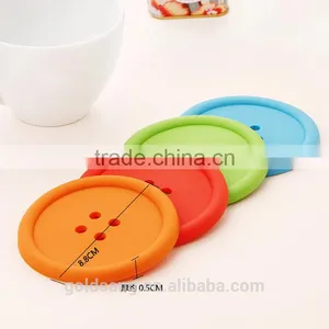 Creative and Cute Button Shape Silicone Baking Mat /round Hot-resistant Silicone Coffer Mat thumbnail-4