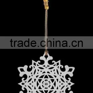 Hot Sale Porcelain Christmas Snowflake Hanging Ornament Stand With Porcelain Ball Pendant WS331-SS10098B thumbnail-1