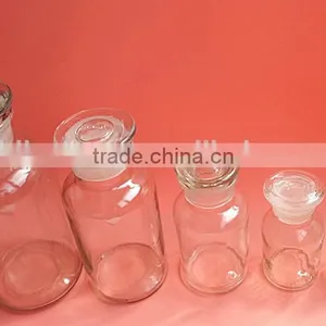 Wide Mouth Laborating Glass Reagent Bottle With Stopper Lid thumbnail-3