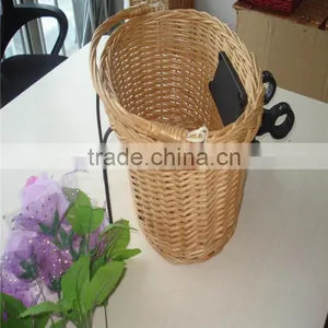 Natural High Quality Wicker Removable Bicycle Basket Wholesale thumbnail-2