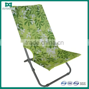 Flower Pattern Reclining Beach Chair With Pillow thumbnail-1