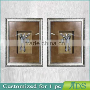 Framed Handmade White Shadow Box Grand Cru Cutlery Wall Decor thumbnail-1