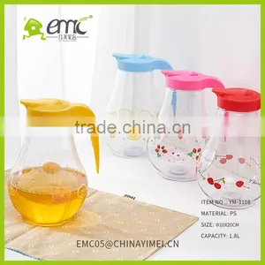 Wholsale Plastic Cold Water Kettle With Lid Juice /tea Bottle thumbnail-1