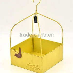 Hanging Flower Pots Large Metal Iron Bucket Flower Holder Garden/Balcony Planter thumbnail-5