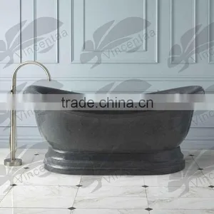 Home Decoration Stone Carving Brown Marble Modern Artistic Bathtub thumbnail-1